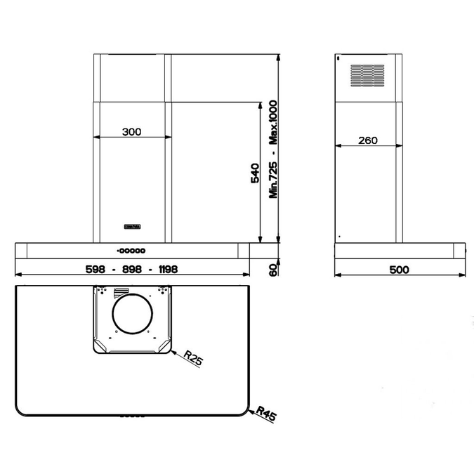 FABER T-LIGHT EV8+WH MATT A90