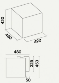 FALMEC RUBIK E-ION 42 E.P.CAP. WHITE GLASS 450 m3/h