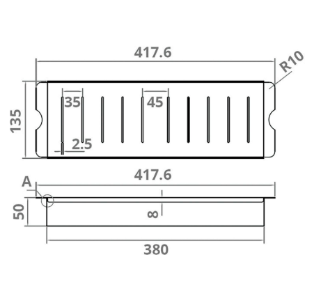 CARESSI CACSGM GunMetal Odcejalna posoda