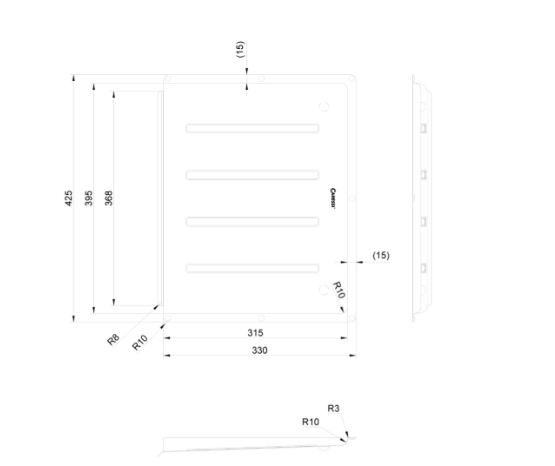 CARESSI CAMACO odcejalni pladen, Inox - 70826