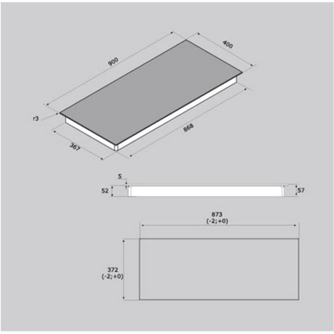 AIRFORCE INTEGRA 90 B2 ECO, 90 x 40 cm 