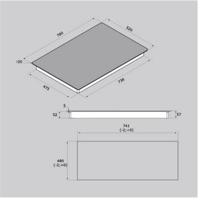 AIRFORCE INTEGRA 78 B2 ECO, 78 x 52 cm 