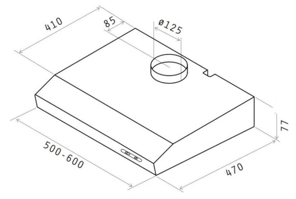 ELICA VERVE LUX/WH/F/60