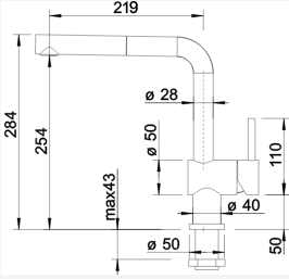 BLANCO LINUS-S-F,HD, krom, desna (min. 4,5 cm) 514023