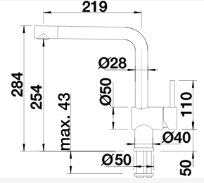 BLANCO LINUS-F,HD, krom (min. 2,5 cm) 514025