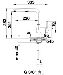 BLANCO LINUS- S Vario, HD, krom 518406