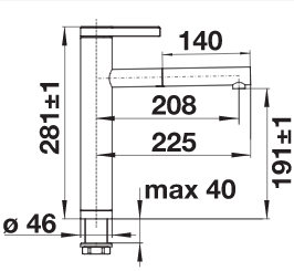 BLANCO LINEE- S, HD, krom 517591