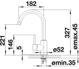 BLANCO MIDA, HD, črn/krom 526145