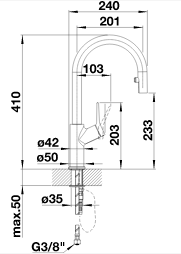 BLANCO CARENA- S Vario, antracit/krom 521358