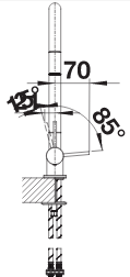 BLANCO CORESSA-S-F II, HD, krom, desna (min. 6,5 cm) 521543