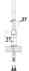 BLANCO CARENA- S Vario, črn/krom 526172