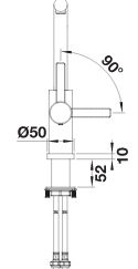 BLANCO LANORA-S-F,HD, krom (min.4,5 cm) 526180