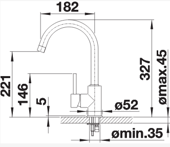 BLANCO MIDA, HD, črna mat 526649