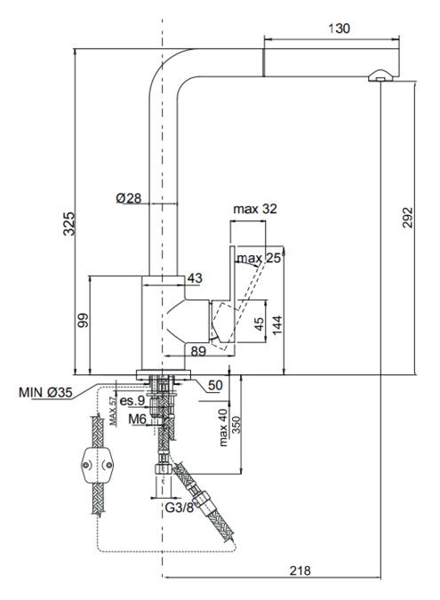 APELL APL7730DCCR (izvlečna prha)