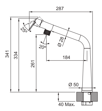 FRANKE Icon fiksna, krom 115.0625.185