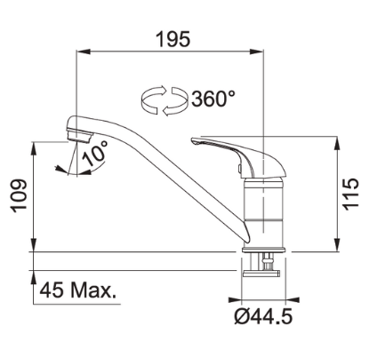 FRANKE Basic, krom 115.0474.658