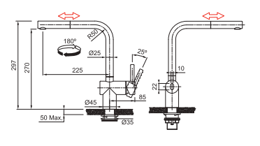 FRANKE Atlas Neo industrijska črna SENSOR 115.0625.527