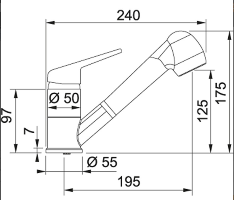 FRANKE Novara Plus, krom 115.0347.111