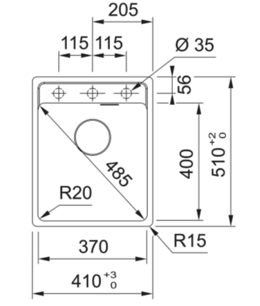 FRANKE MRG 610-37, črna mat 114.0658.254