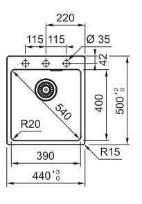 FRANKE MRG 610-39A, onyx 114.0658.418