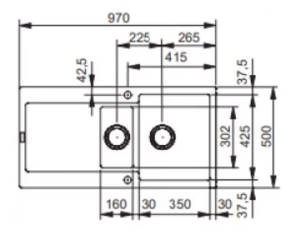 FRANKE MRG 651, stonegrey 114.0055.819