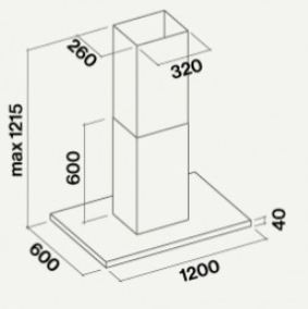 FALMEC LUMEN IS.120 NEUTRAL STAINLESS STEEL 800 m3/h