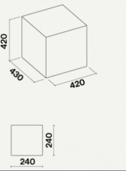 FALMEC RUBIK E-ION IS.42 E.P.CAP. WHITE GLASS 450 m3/h