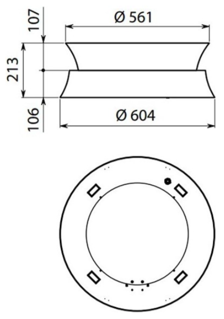 FALMEC DAMA 60 STAINLESS STEEL 600 m3/h