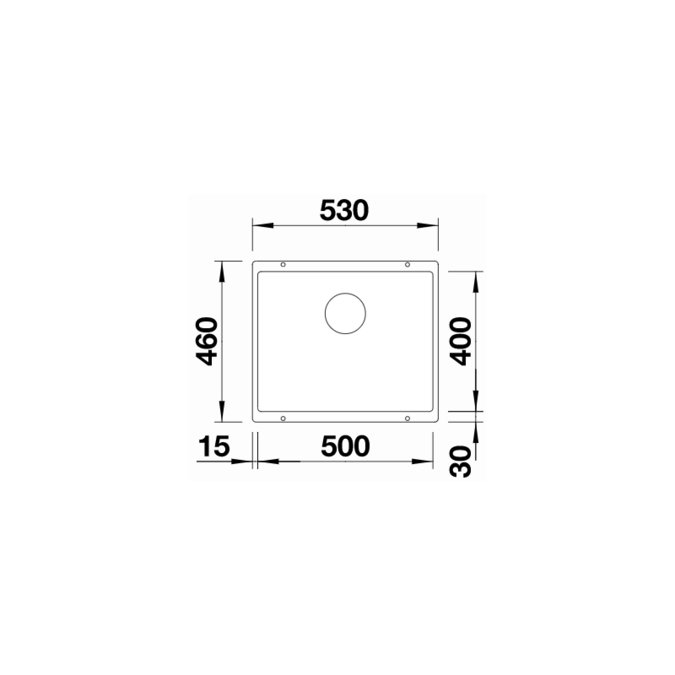 BLANCO SUBLINE 500-U, antracit 523432