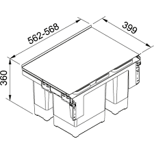 FRANKE  Garbo 60 1x8l 1x12l 1x 18l 121.0200.680