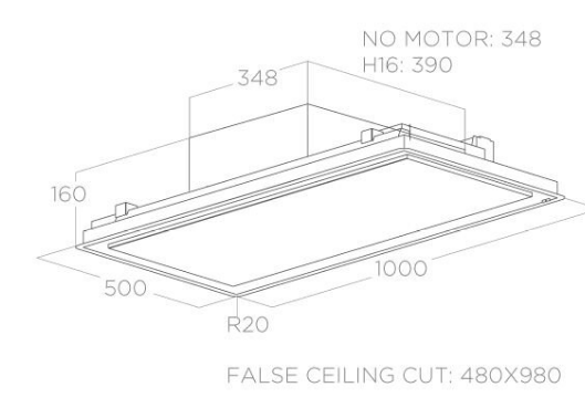 ELICA ILLUSION H16 WH/A/100