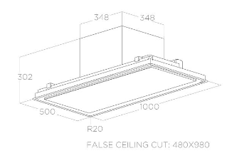 ELICA ILLUSION H16 BL/A/100