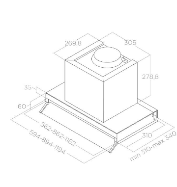 ELICA BOXIN LX/BL MAT/A/60