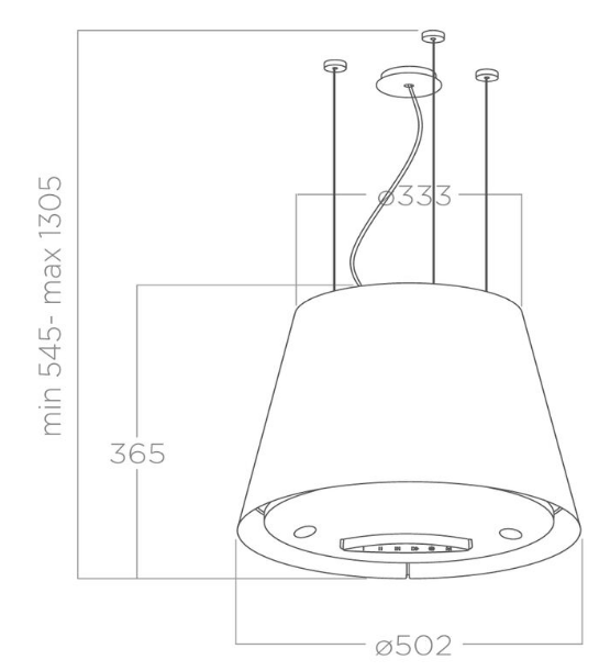 ELICA EASY UX BL MAT/F/50