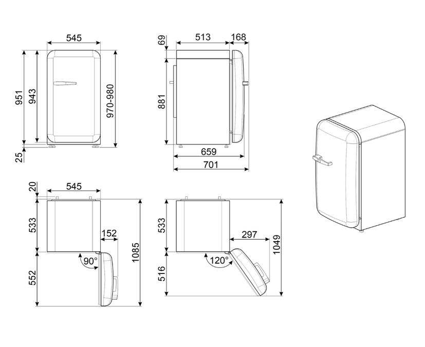 SMEG FAB10RWH6