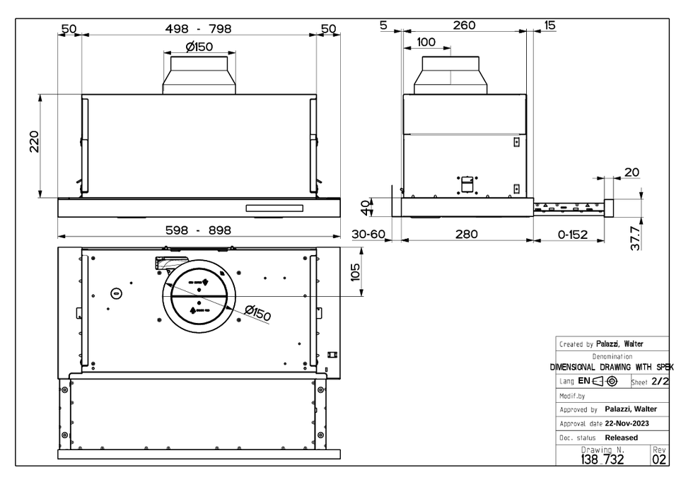 FABER MAXIMA NG TOUCH EV8 LED BK A90