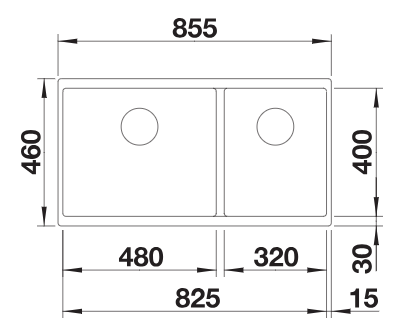 BLANCO  SUBLINE 480/320-U, kava, 523593