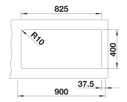 BLANCO  SUBLINE 480/320-U, skalnato siva, 523585