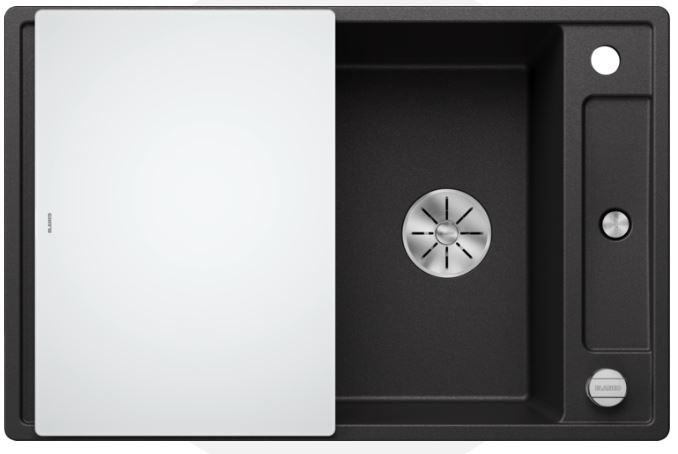 BLANCO AXIA III 45 S, obračljiv, antracit, steklena deska 523183