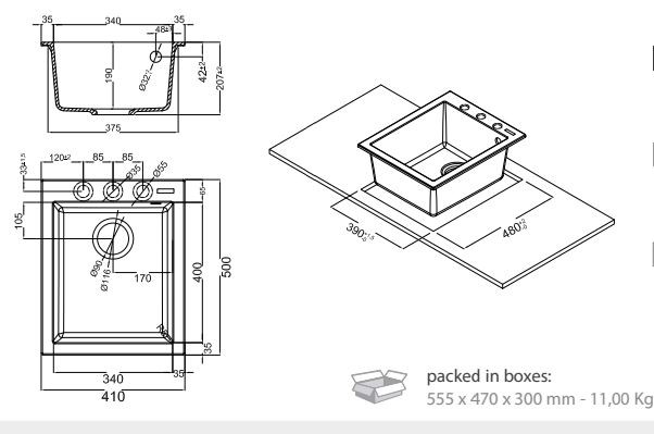 APELL PIETRA NOBILE PTN410GW, belo 
