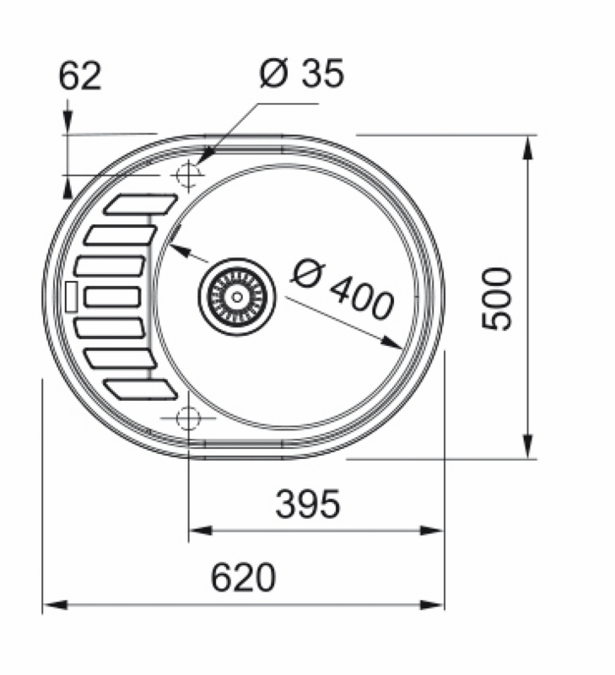 FRANKE ROG 611-62, mat črna 114.0700.630