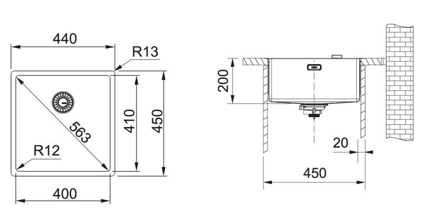 FRANKE BXX 210/110-40 127.0375.252