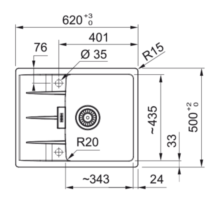 FRANKE CNG 611-62 slate grey 114.0715.515
