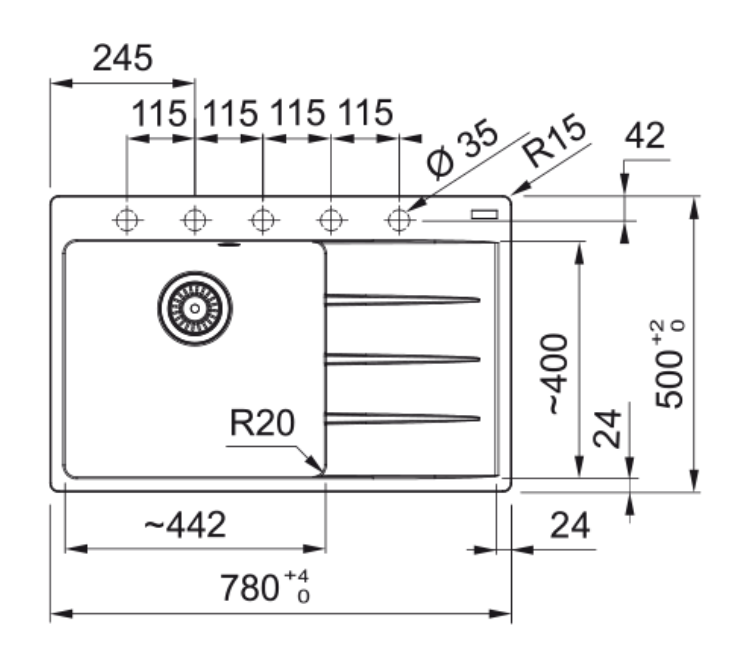 FRANKE CNG 611-78 A onyx levo 114.0627.658