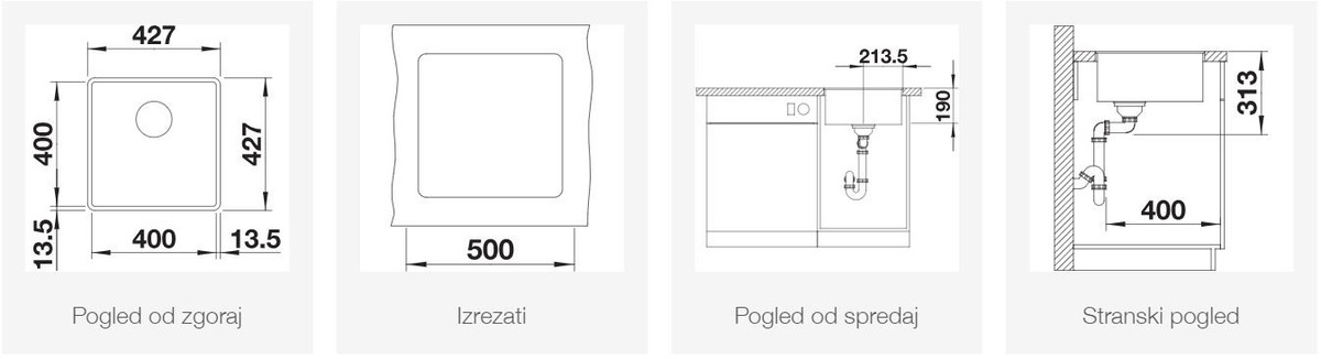 BLANCO SUBLINE 400-F, soft bela 527165