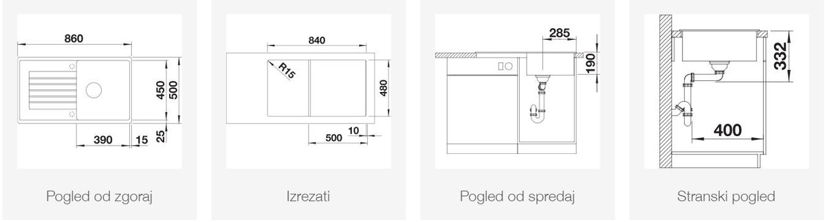 BLANCO ZIA 5 S, obračljiv, soft bela  527203