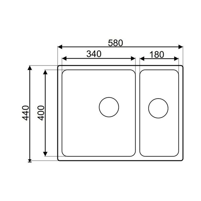 SS BOWL 580x440 1+1/2, cooper R25 7010139