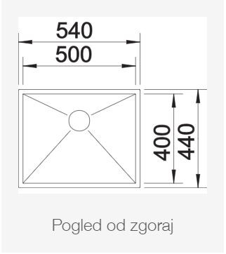 BLANCO ZEROX 500-IF, Dark Steel 526245