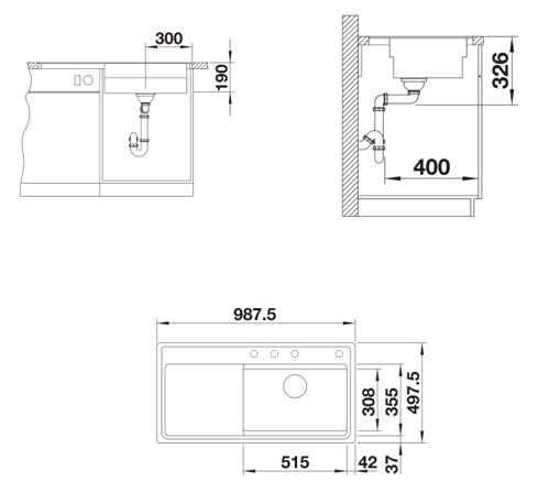 BLANCO ZENAR XL 6 S-F SteamerPlus, desni, bela 524085