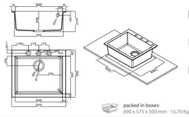 APELL PIETRA NOBILE PTN570GC, concrete 